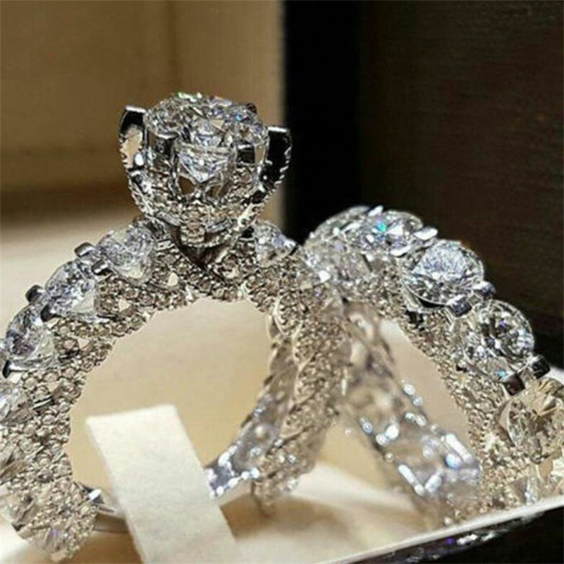 Ailend accepts custom jewelry crystal ring set European and American
