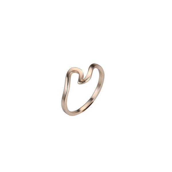 Wave Alloy Silver Ring Wedding Ring for Women Jewelry Accessories Engagement