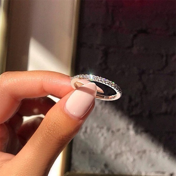 Ailend accepts custom jewelry crystal ring set European and American