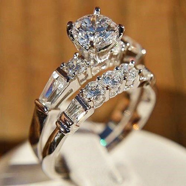 Ailend accepts custom jewelry crystal ring set European and American