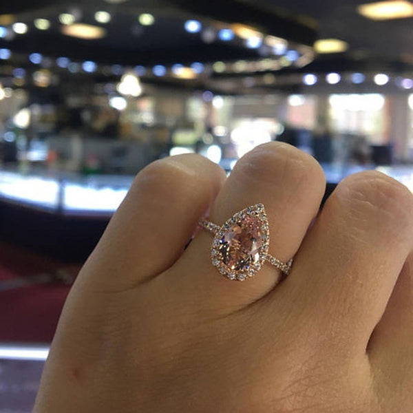 Ailend accepts custom jewelry crystal ring set European and American