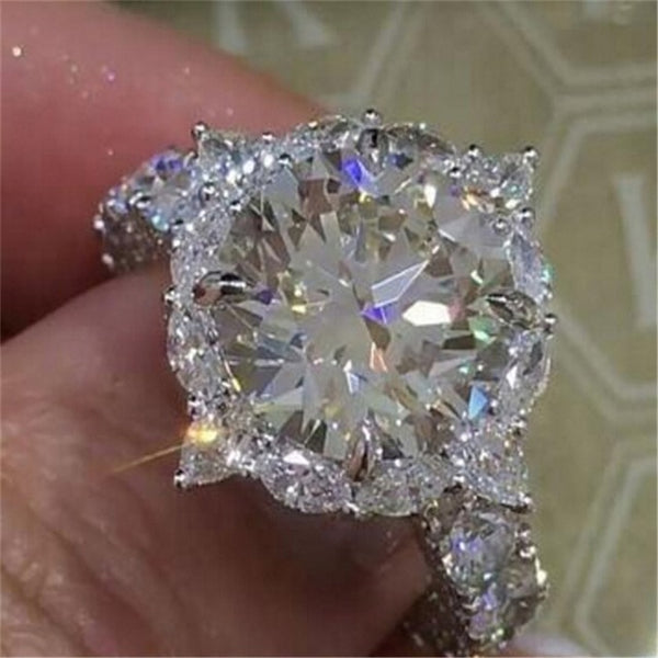 Ailend accepts custom jewelry crystal ring set European and American