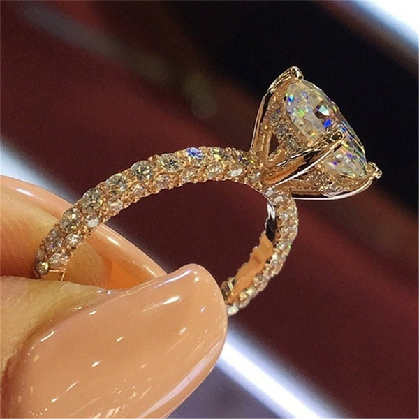 Ailend accepts custom jewelry crystal ring set European and American